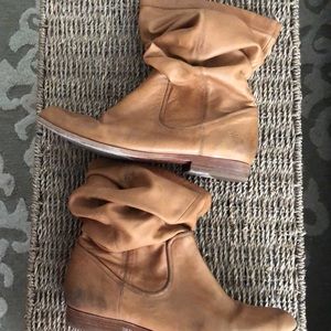 Frye Cindy Slouch Camel Boots